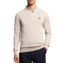 Load image into Gallery viewer, Lyle &amp; Scott Golf Merino Blend V Neck Knit - Pink Taupe
