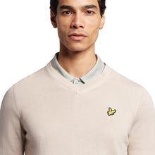 Load image into Gallery viewer, Lyle &amp; Scott Golf Merino Blend V Neck Knit - Pink Taupe
