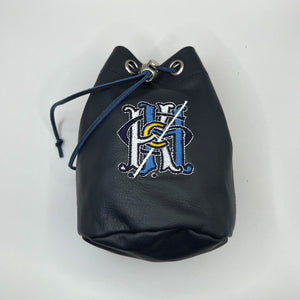 Links and Kings Leather Drawstring Pouch - KHGC Logo