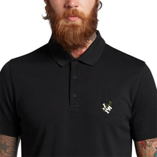 Load image into Gallery viewer, Lyle &amp; Scott Heath Flower Embroidered Golf Tech Polo Shirt - Jet Black
