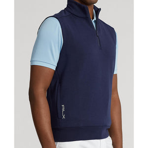 RLX Ralph Lauren Lux Perf Jersey 1/4 Zip Vest - French Navy