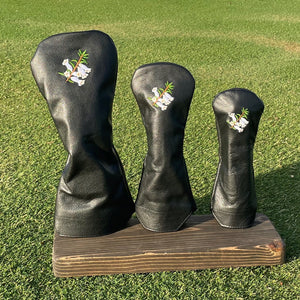 Winston Collection Leather Headcover with Heath Flower (Multiple Colour Options)