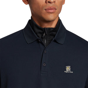 Lyle & Scott Kingston Heath Embroidered Golf Tech Polo Shirt - Dark Navy