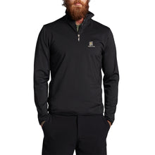 Load image into Gallery viewer, Lyle &amp; Scott Kingston Heath Embroidered Tech 1/4 Zip Midlayer - Jet Black
